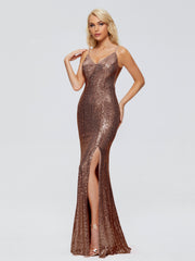 Athena Straps Sequins Prom Dresses