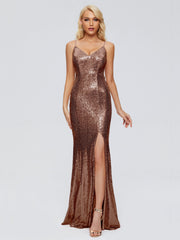 Athena Straps Sequins Prom Dresses