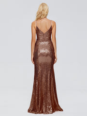 Athena Straps Sequins Prom Dresses