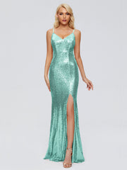 Athena Straps Sequins Prom Dresses