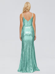 Athena Straps Sequins Prom Dresses