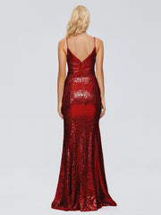 Athena Straps Sequins Prom Dresses