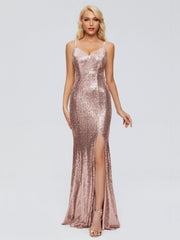 Athena Straps Sequins Prom Dresses
