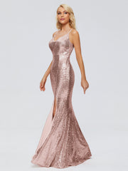 Athena Straps Sequins Prom Dresses
