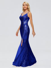 Athena Straps Sequins Prom Dresses
