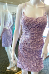 Red Lace Appliques Bodycon Mini Party Dress