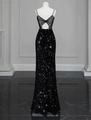 Evening Gown Sexy Dress Formal Floor Length Sleeveless Strap Sequined with Bow(s) Crystals