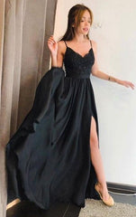 Black Prom Dress Long, Evening Dress, Dance Dresses, Graduation School Party Gown