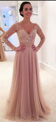 Custom Made V Neck Long Sleeves Lace Wedding Dresses, Lace Short Prom Dresses, Formal Dresses