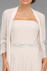 Sexy V-neck short sleeved chiffon plus size mother of the bride dress