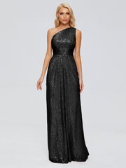 Bailey One-Shoulder Sequins Party Prom Dresses