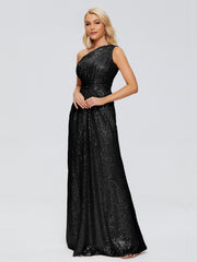 Bailey One-Shoulder Sequins Party Prom Dresses