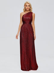 Bailey One-Shoulder Sequins Party Prom Dresses