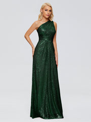 Bailey One-Shoulder Sequins Party Prom Dresses