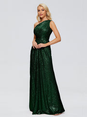 Bailey One-Shoulder Sequins Party Prom Dresses