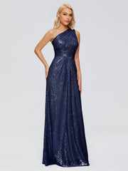 Bailey One-Shoulder Sequins Party Prom Dresses