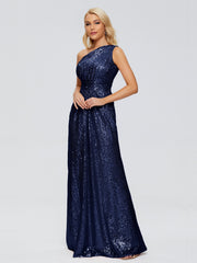 Bailey One-Shoulder Sequins Party Prom Dresses