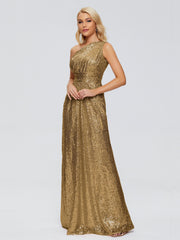 Bailey One-Shoulder Sequins Party Prom Dresses