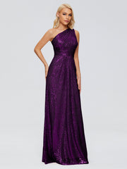 Bailey One-Shoulder Sequins Party Prom Dresses