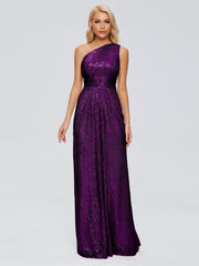 Bailey One-Shoulder Sequins Party Prom Dresses