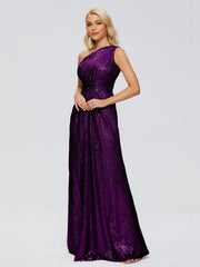 Bailey One-Shoulder Sequins Party Prom Dresses