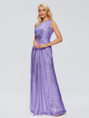 Bailey One-Shoulder Sequins Party Prom Dresses