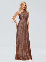 Bailey One-Shoulder Sequins Party Prom Dresses
