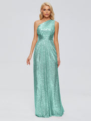 Bailey One-Shoulder Sequins Party Prom Dresses