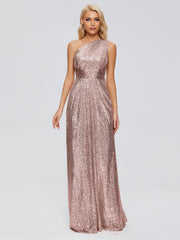 Bailey One-Shoulder Sequins Party Prom Dresses