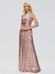 Bailey One-Shoulder Sequins Party Prom Dresses