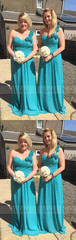 One Shoulder Chiffon Formal Dresses Floral Ruched Simple Bridesmaid Dresses