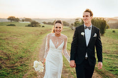 Hot Long Sleeves Lace Mermaid Boho Wedding Dresses 2024