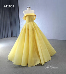 Beaded Ruched Prom Dress Off the Shoulder Wedding Gown 241002