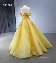 Beaded Ruched Prom Dress Off the Shoulder Wedding Gown 241002