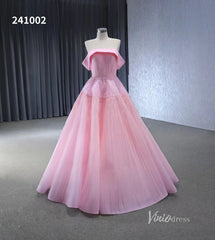 Beaded Ruched Prom Dress Off the Shoulder Wedding Gown 241002