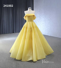 Beaded Ruched Prom Dress Off the Shoulder Wedding Gown 241002