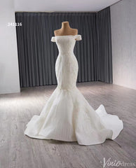 Beaded Tulle Mermaid Wedding Dresses Off the Shoulder Corset Back 241116