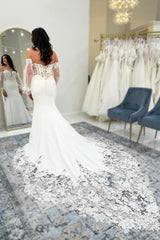 Beautiful Sweetheart Appliques Lace Mermaid Wedding Dresses
