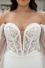 Beautiful Sweetheart Appliques Lace Mermaid Wedding Dresses