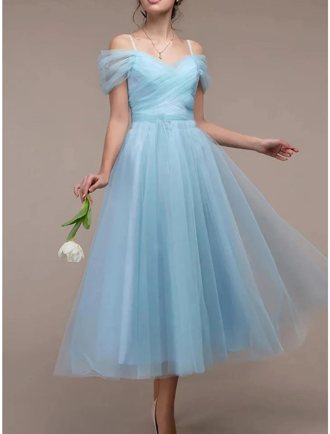 Women's Party Dress Homecoming Dress Bridal Shower Dress Midi Dress Pink Wine Light Blue Short Sleeve Pure Color Ruched Summer Spring Spaghetti Strap Party Birthday Vacation Summer Dress Slim