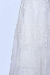 Best Cap Sleeve V-neck Sweep Train Wedding Dress