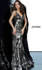 Jovani Long Designer Prom Dress with Sequins