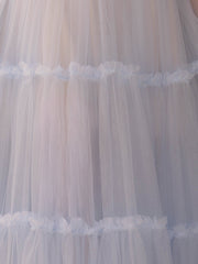 Katalina |A-Line Corset Ruffled Tulle Prom Dress