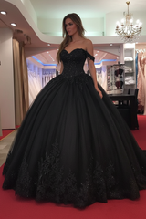 Off-the-Shoulder Princess Wedding Dress Applique Tulle Bridal Dresses Sleeveless