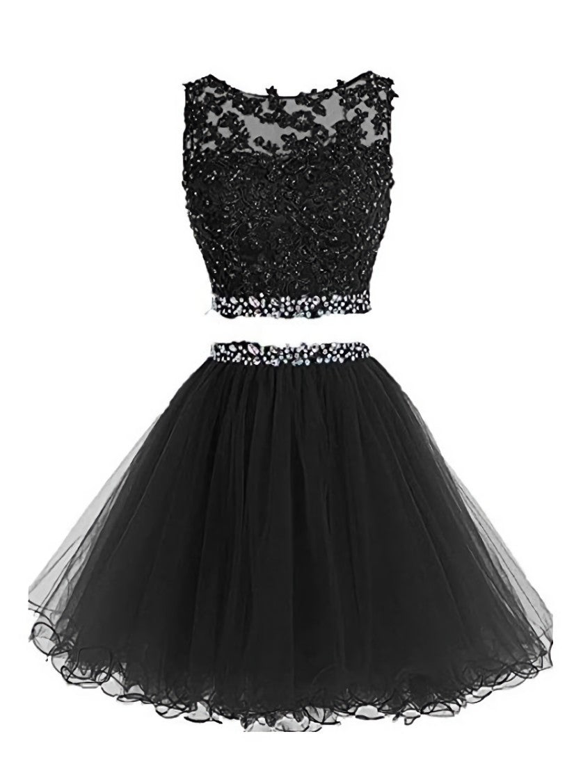 Robe de retour à la maison en tulle noir, belle robe de fête
