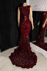 Bling Red Appliques V-Neck Sleeveless Prom Dress