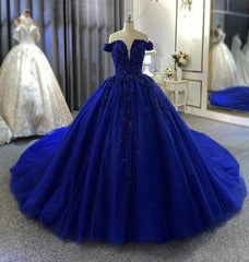 Off Shoulder Black Wedding Dresses Beaded Ball Gown Gothic Wedding Dress