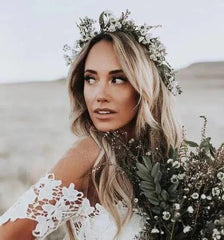 Boho Lace Wedding Dresses Lace Mermaid Wedding Dress Viniodress VW1108