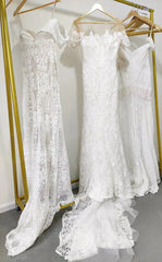 Boho Lace Wedding Dresses Lace Mermaid Wedding Dress Viniodress VW1108