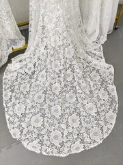 Boho Lace Wedding Dresses Lace Mermaid Wedding Dress Viniodress VW1108